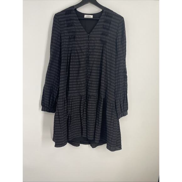 Anine Bing Striped Midi Dress Size XS Whimsigoth Grunge Quiet Luxury Casual 876 - Picture 1 of 10